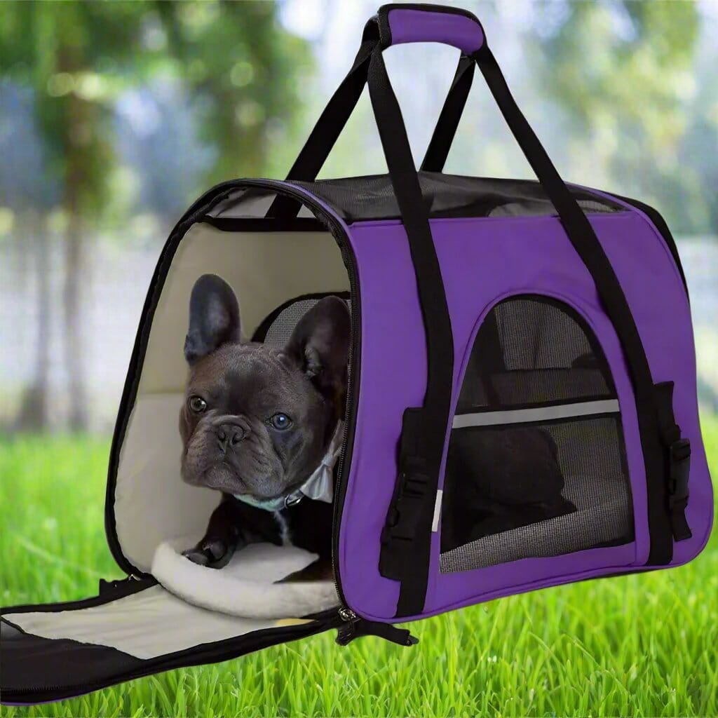 Sac de Transport pour Chien DogCarrierBagâą Violet Securite Du Chien