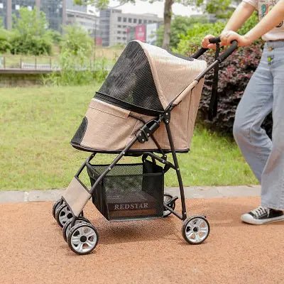 Poussette pour Chien PetStroller™ Beige Securite Du Chien