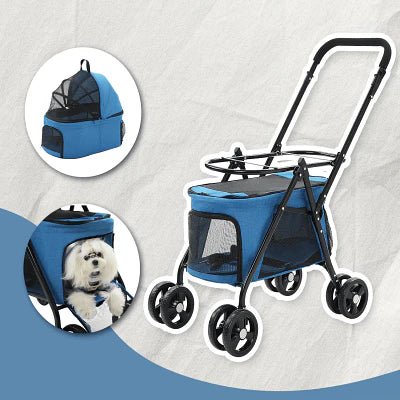 Poussette pour Chien PetStroller™ Bleu Securite Du Chien