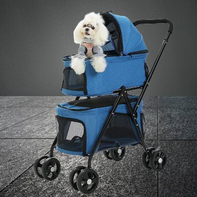 Poussette pour Chien PetStroller™ Bleu Securite Du Chien