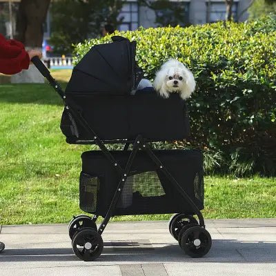 Poussette pour Chien - PetStroller™ - Noir - Securite Du Chien