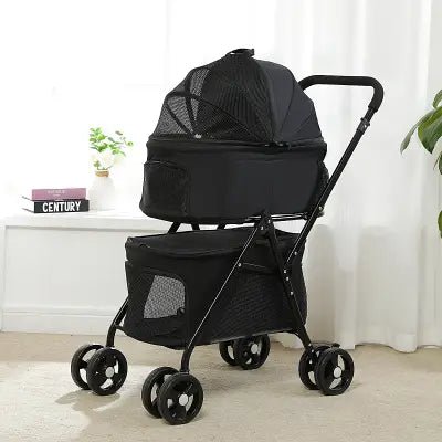 Poussette pour Chien - PetStroller™ - Noir - Securite Du Chien