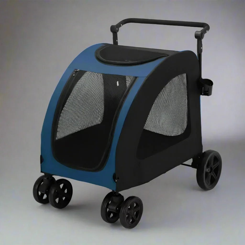 Poussette pour Chien - StrollyPet™ - Bleu - Securite Du Chien