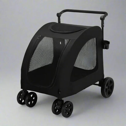 Poussette pour Chien StrollyPet™ Noir Securite Du Chien