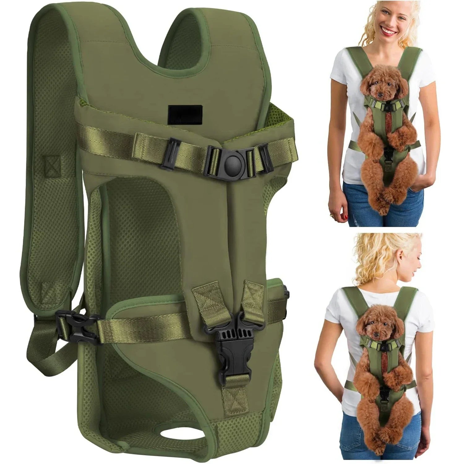 Sac à Dos pour Chien - PetCarrier™ - Vert - Securite Du Chien