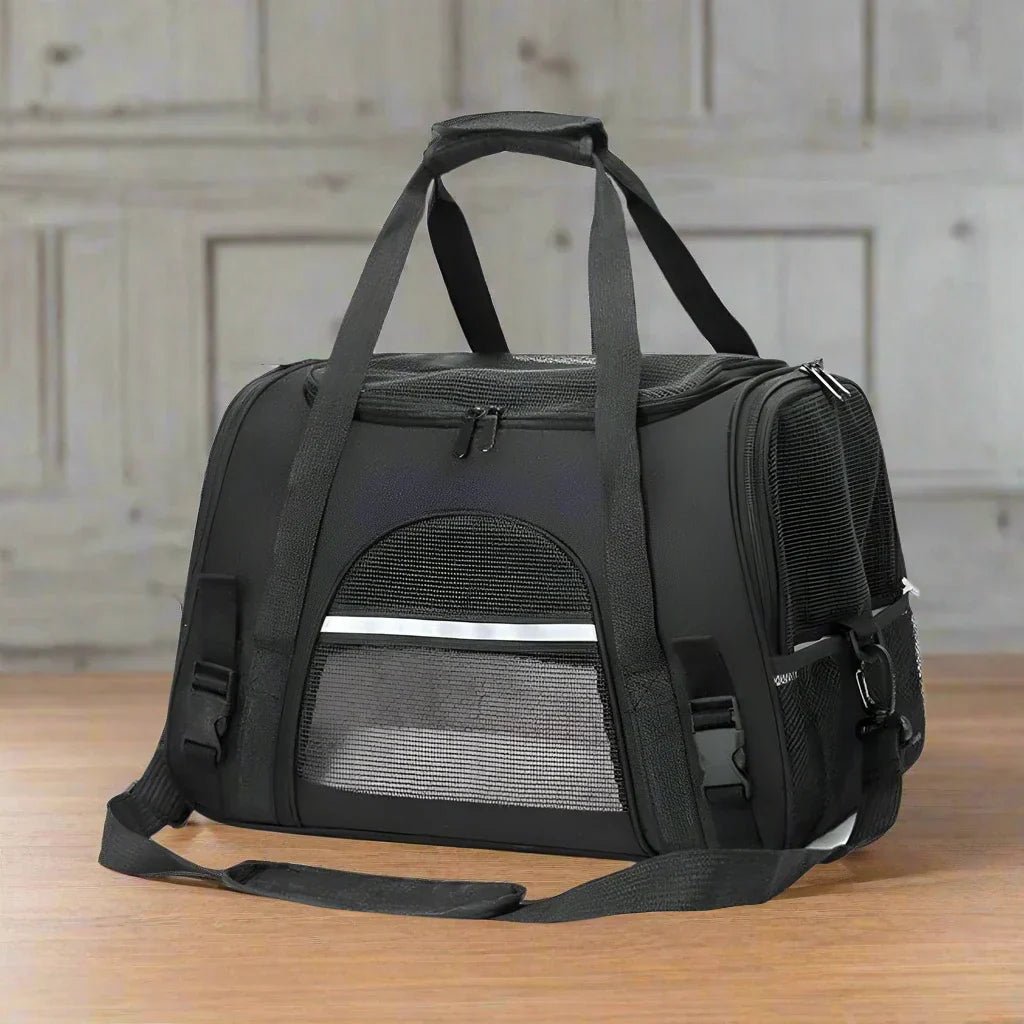 Sac de Transport pour Chien DogCarrierBag™ Noir Securite Du Chien