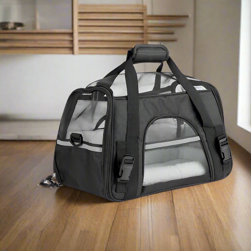 Sac de Transport pour Chien DogCarrierBag™ Noir Securite Du Chien