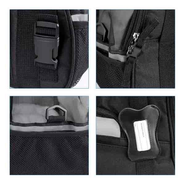 Sac de Transport pour Chien DogCarrierBag™ Noir Securite Du Chien