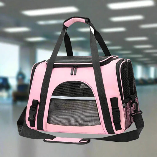 Sac de Transport pour Chien - DogCarrierBag™ - Rose - Securite Du Chien