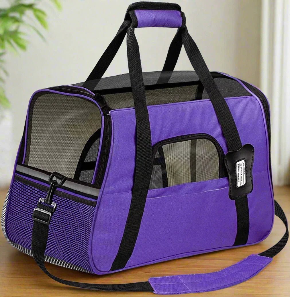 Sac de Transport pour Chien DogCarrierBag™ Violet Securite Du Chien
