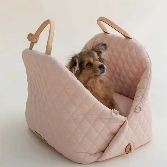 sac de transport pour chien rose